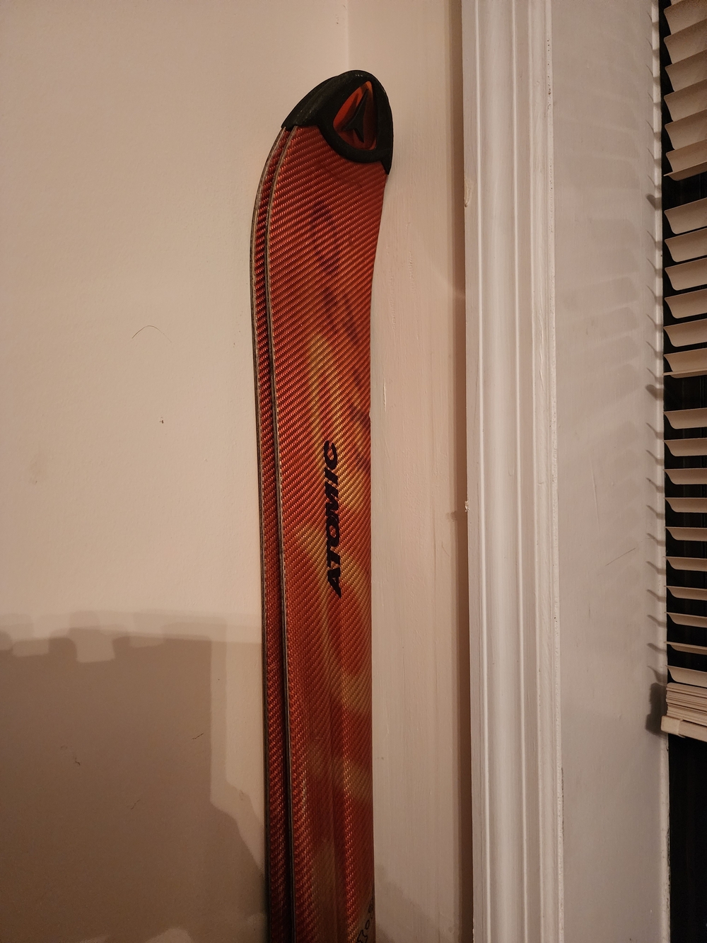 Vintage Atomic Orange Gradient Alpine Skies.